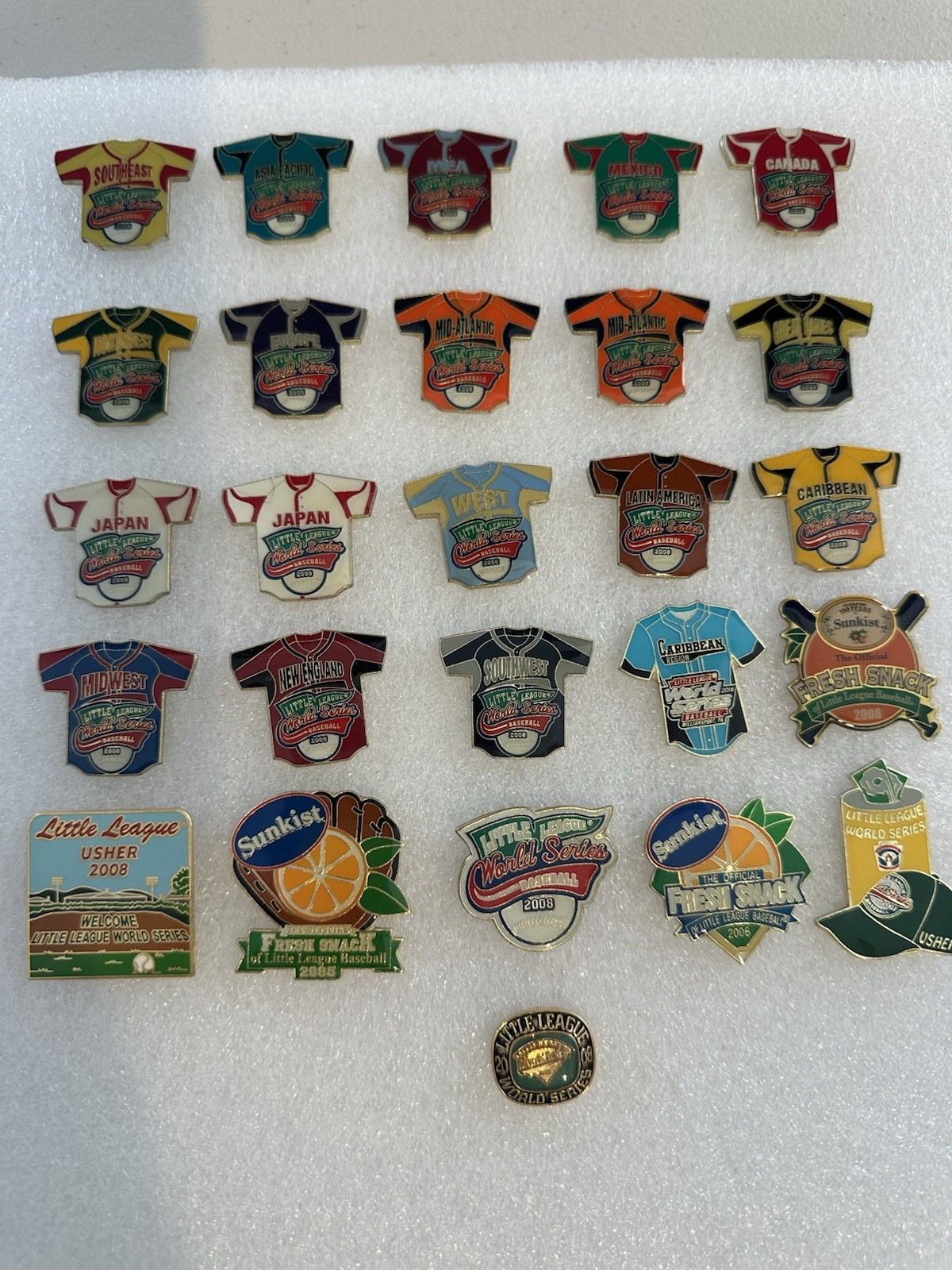 26 Little League World Series Baseball Pin Collection 2008 Lot