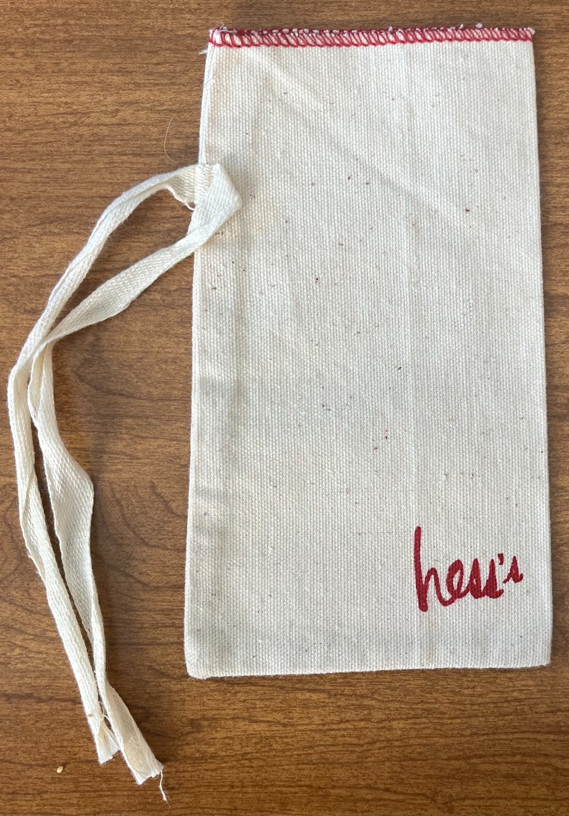 Rare Vintage Hess's Department Store Santa Sack Canvas Bag 10x4 Allentown PA