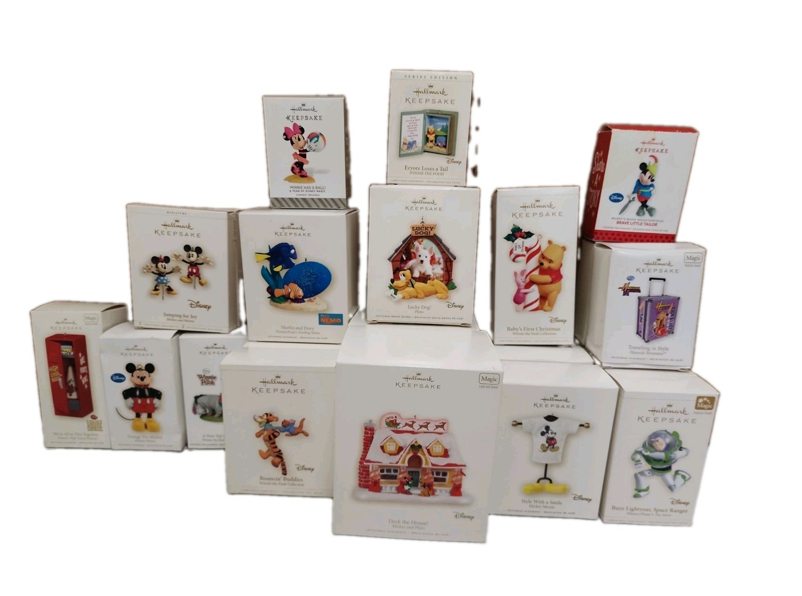 Hallmark Keepsake Ornament Disney Bundle of 25 Ornaments Toy Story Mickey Nemo