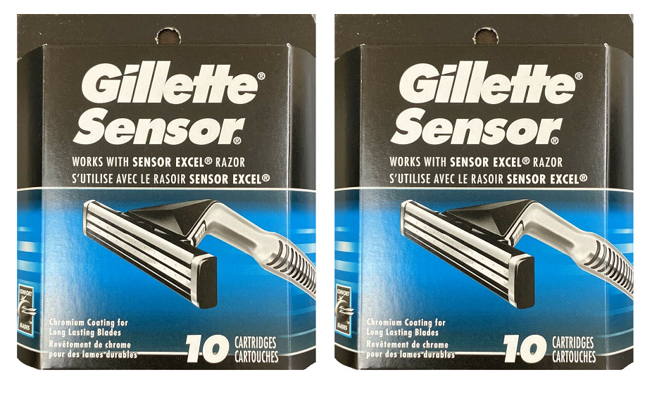 Gillette Sensor Razor Blades, Works with Sensor Excel Razor - 20 Cartridges