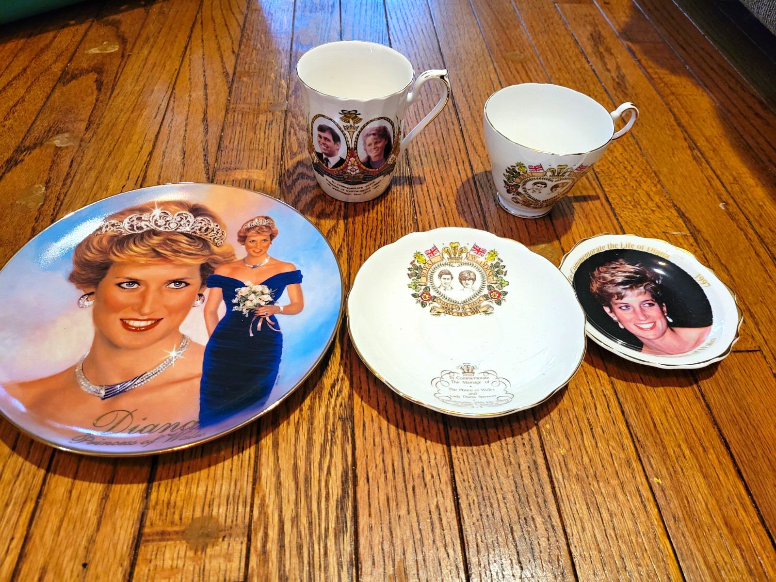 Princess Diana & Royal Family Collectibles Lot -Plates Mugs Teacup Regency China