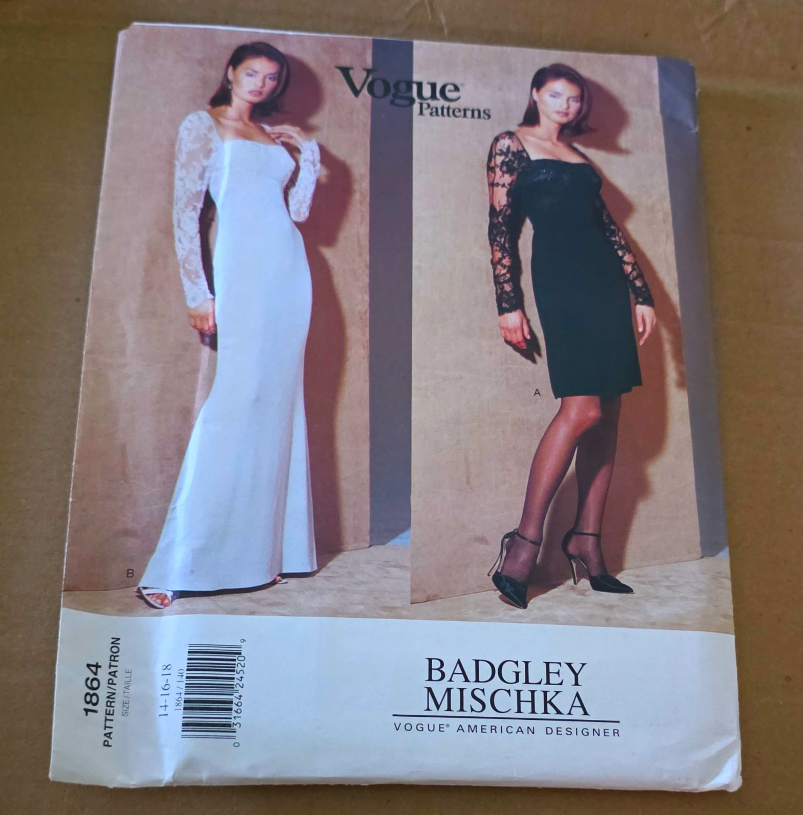 Vogue Patterns 1864 Badgley Mischka Women\'s Dress Sewing Pattern 14-16-18