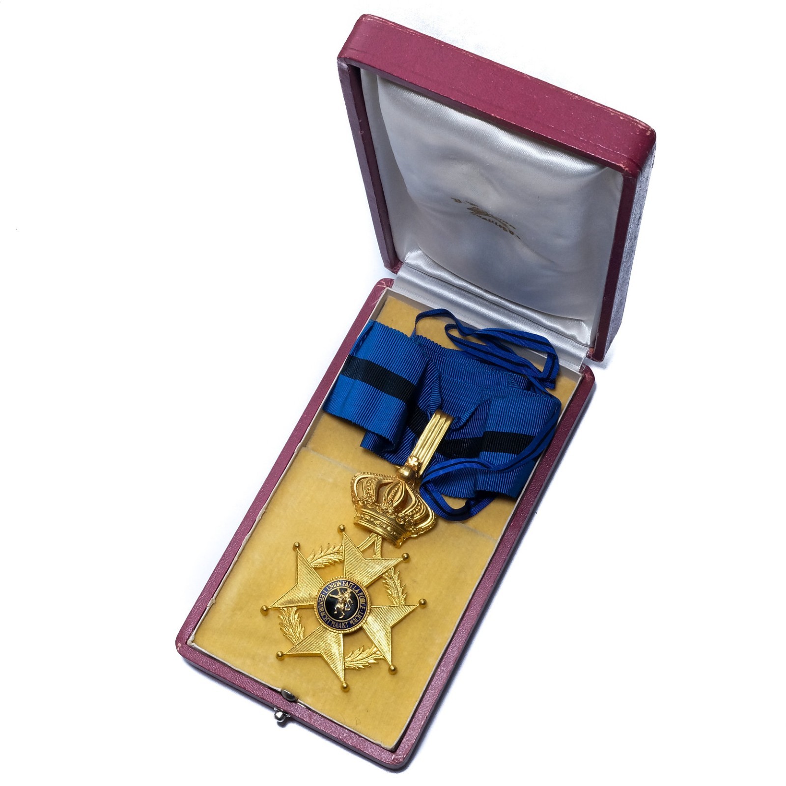Belgium, Order of Leopold II, Commander's Grade (Cased, Bilingual Version)