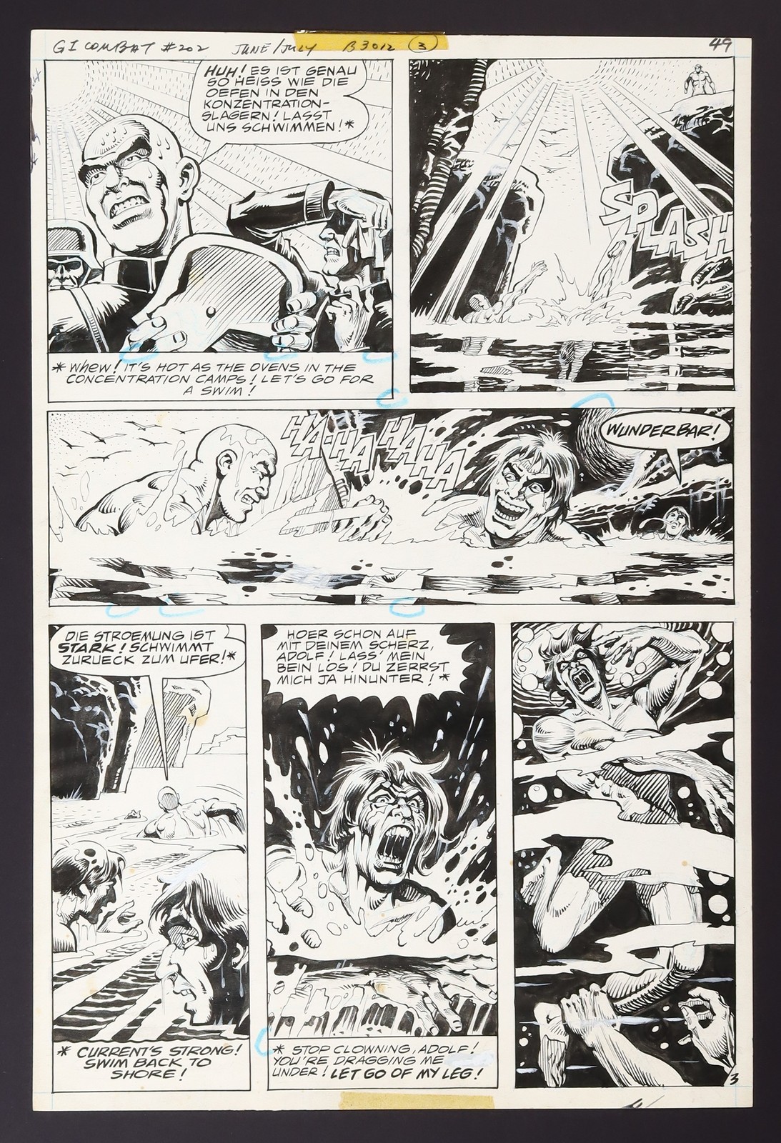 Original Art from GI Combat #202 Page 49 Pencils and Inks by Romeo Tanghal