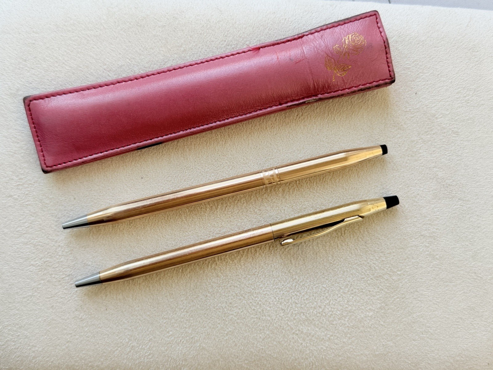 Vintage Lot of 2 Cross Classic  Century 10KT Gold Filled Pens- Men’s&Ladies Set
