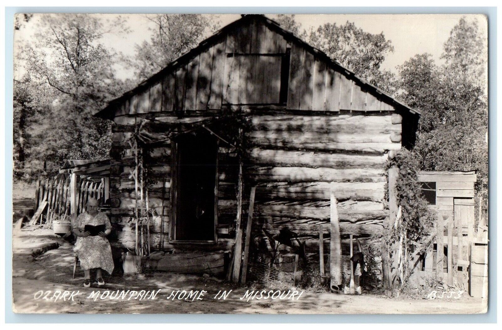 Ozark Mountain Missouri MO RPPC Photo Postcard Home Exterior View c1940 Vintage