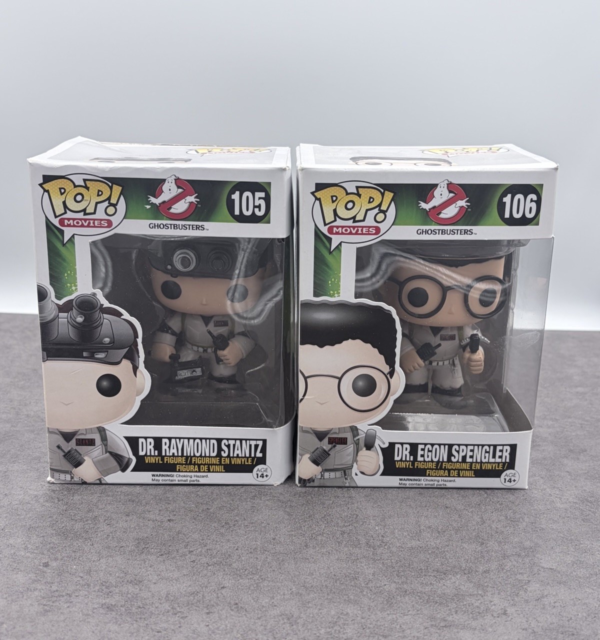 Funko Pop Vinyl: Ghostbusters Dr. Raymond Stantz #105 & Dr. Egon Spengler #106