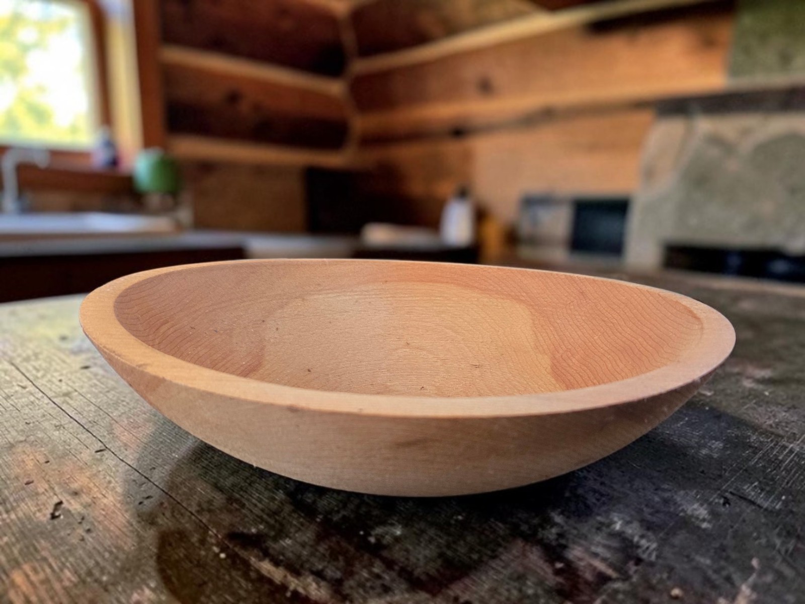 Vintage Hand Turned Wooden Bowl 11