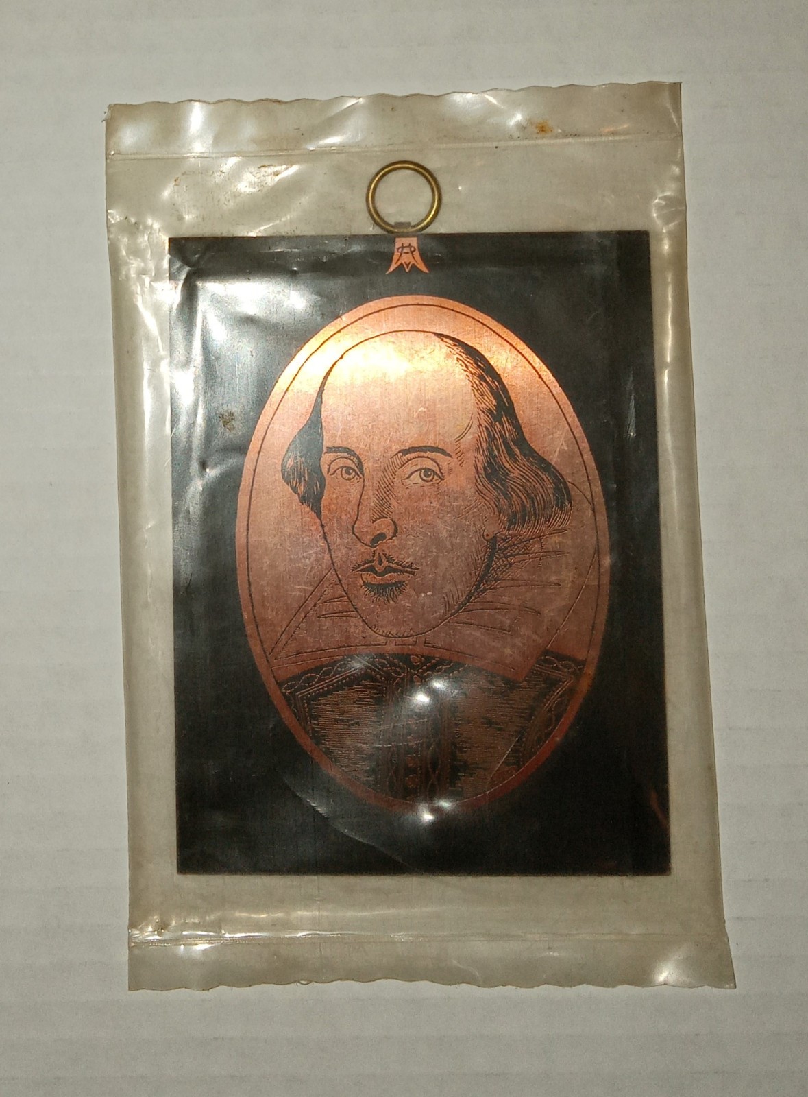 WILLIAM SHAKESPEARE Copper Etching Pilgrim Crafts Great Britain RARE ANTIQUE