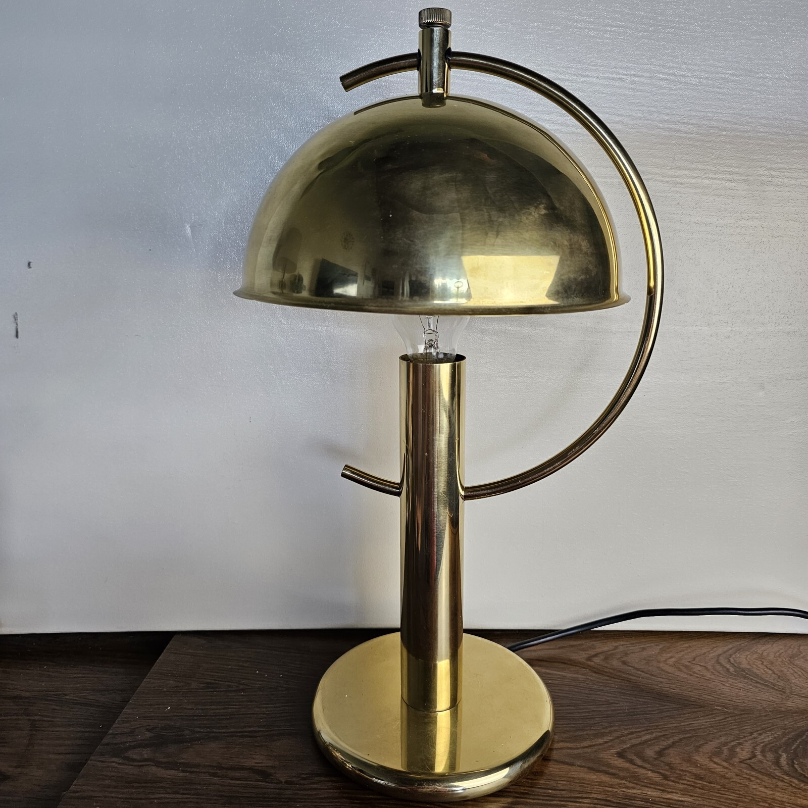 Rare Cosack Table Lamp Vintage 60s 70s Brass Globe Gold Rare Vintage 