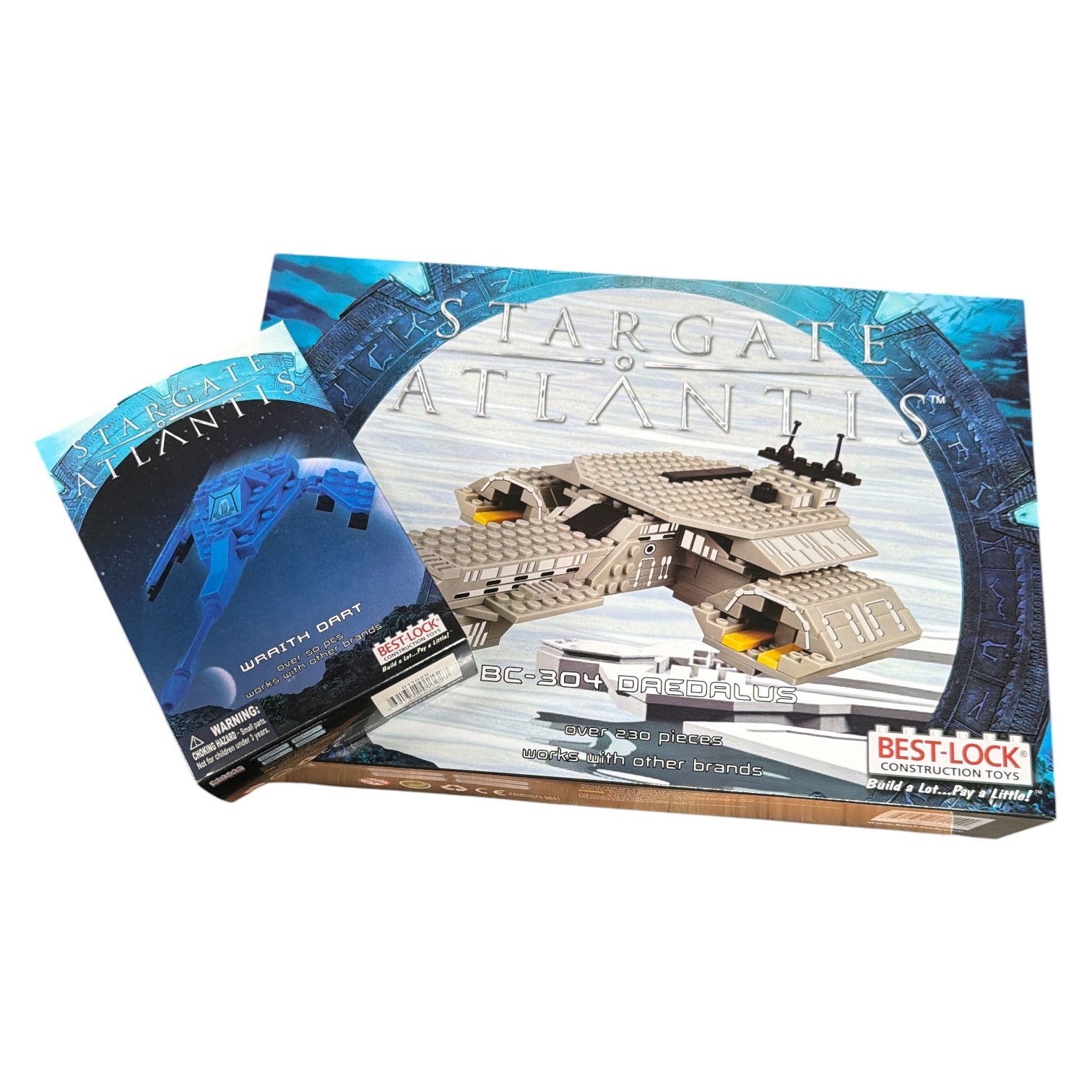 Stargate Atlantis Wraith Drone + Daedalus Best-lock Bricks 280 pieces brand new Stargate Atlantis Wraith Drone + Daedalus Best-lock Bricks 280 pieces brand new