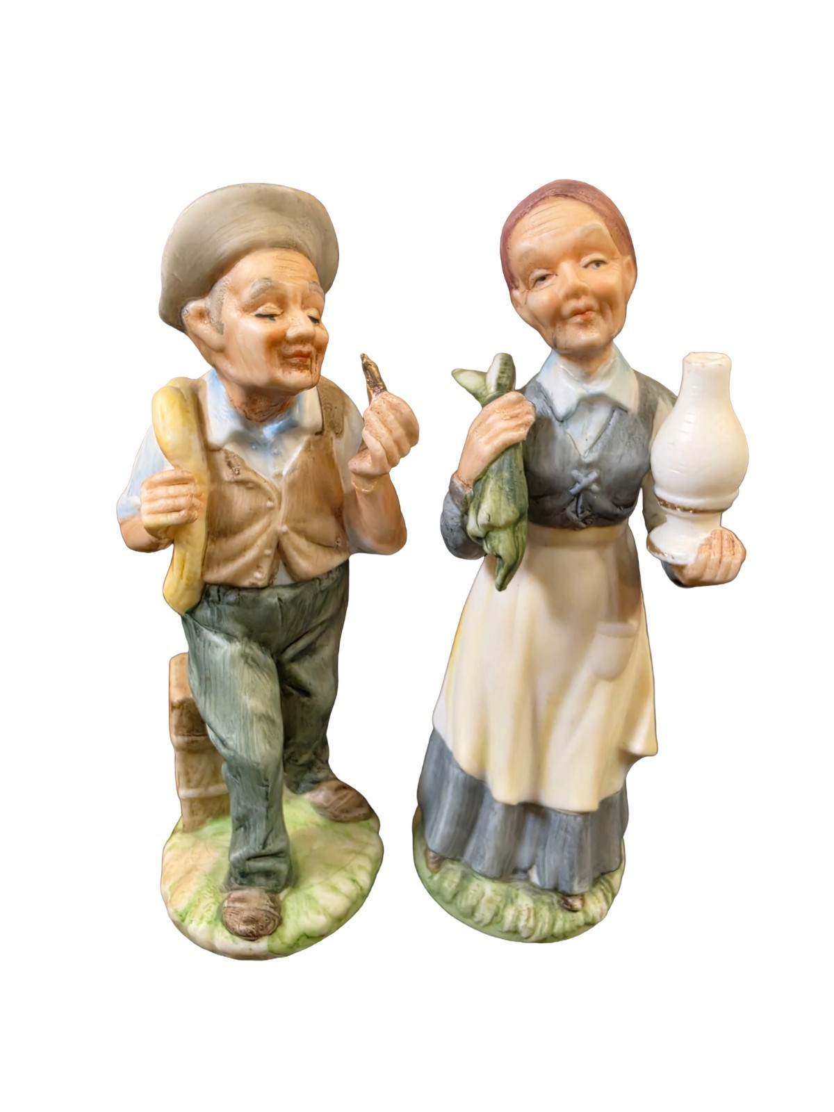 Vintage Napcoware C-5462 Old Man Woman Figurine Pair Hand Painted Japan 6