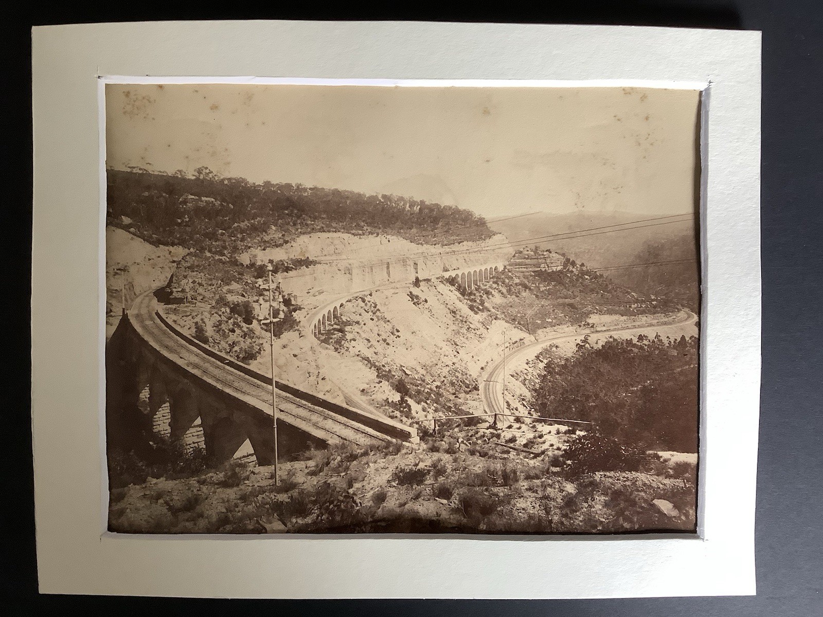 Antq 1890s Charles Bayliss Photo Great Zig Zag Railway/ Kerry Weeping Rock Print