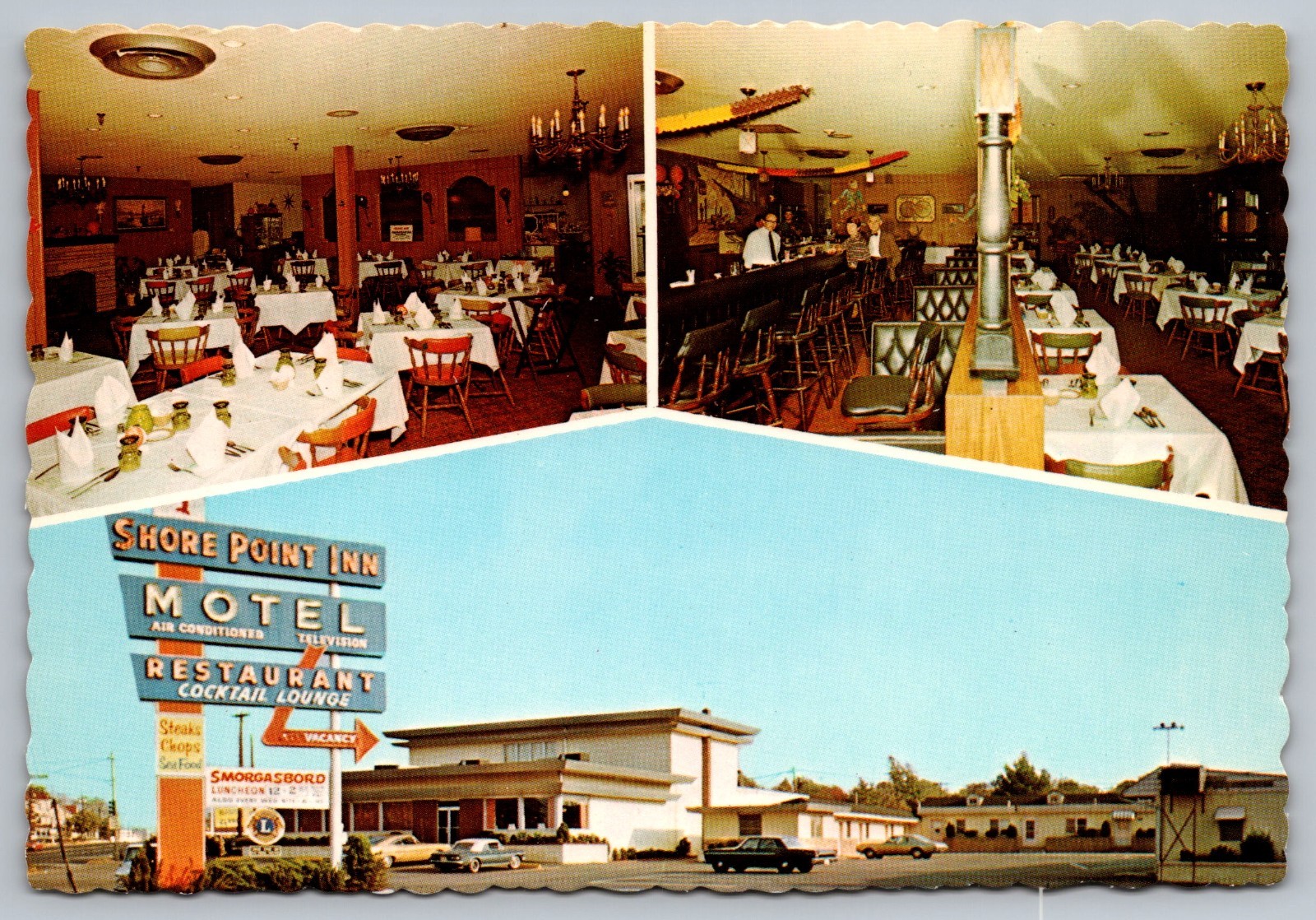 Hazlet NJ~Shore Point Inn Motel Restaurant c1968 Monmouth Co New Jersey Postcard