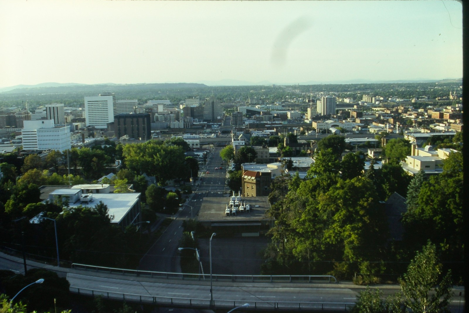 c1970's Kodachrome 35mm Slide, Spokane Washington Cityscape, Urban Skyline