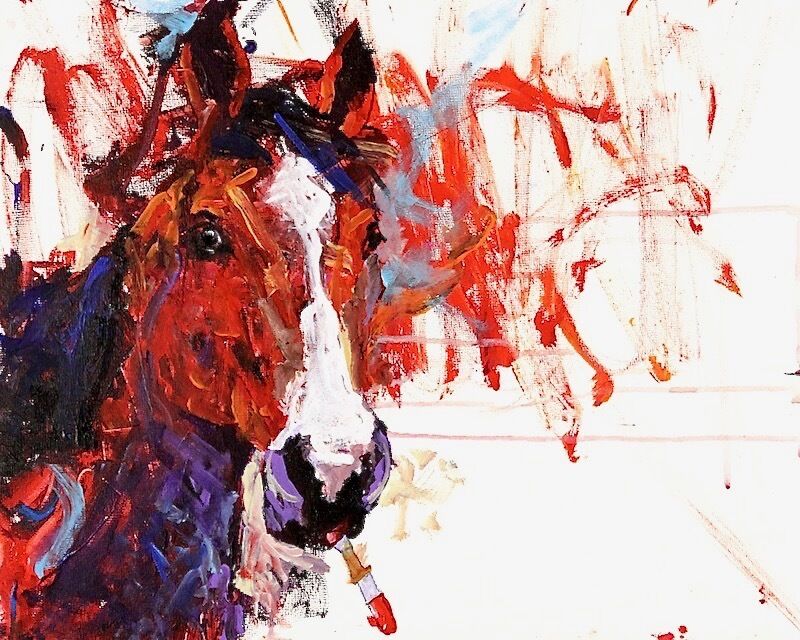 Painting Horse 8x10 Art Print by Ron and Metro