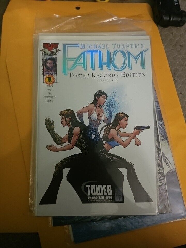 Fathom (Image) vol 1 (1998) #12 Tower Records Blue Holofoil #1  Mint Sealed B+B
