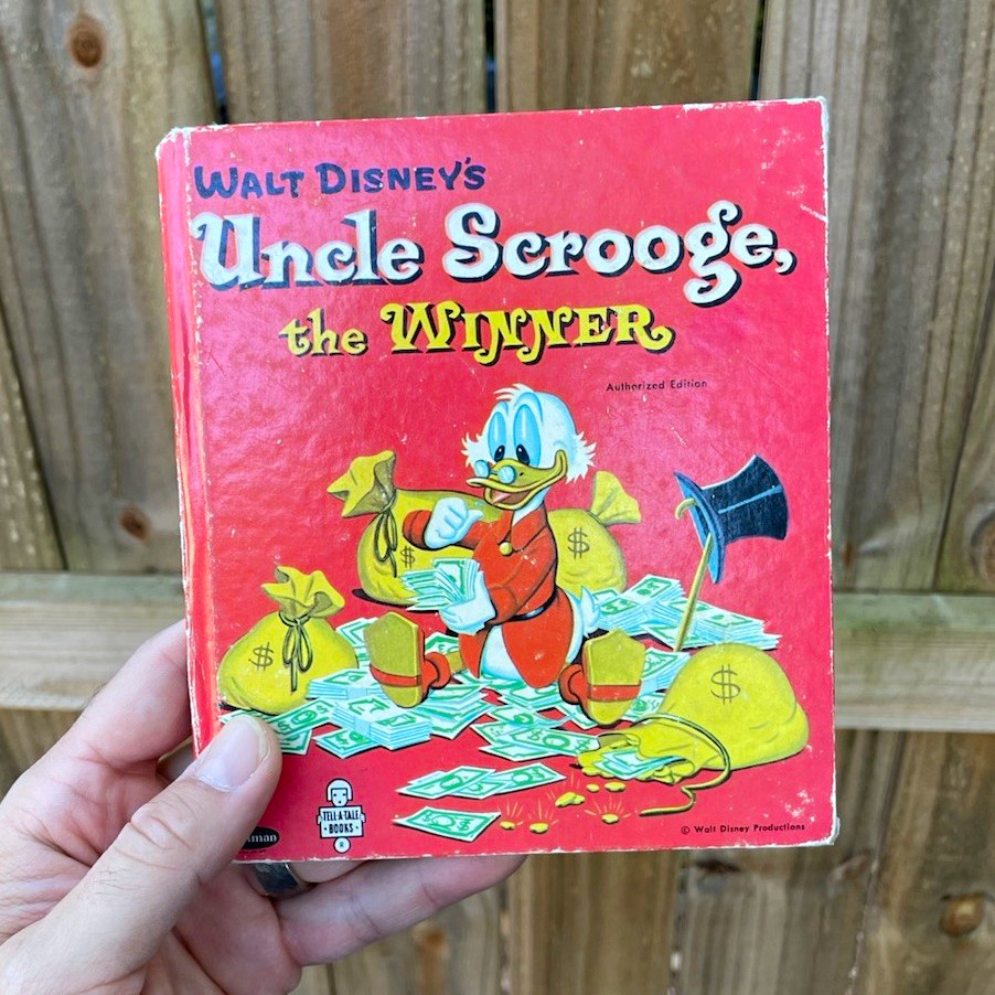 Vintage 1964 Walt Disney Uncle Scrooge The Winner Whitman Tell A Tale Hardcover