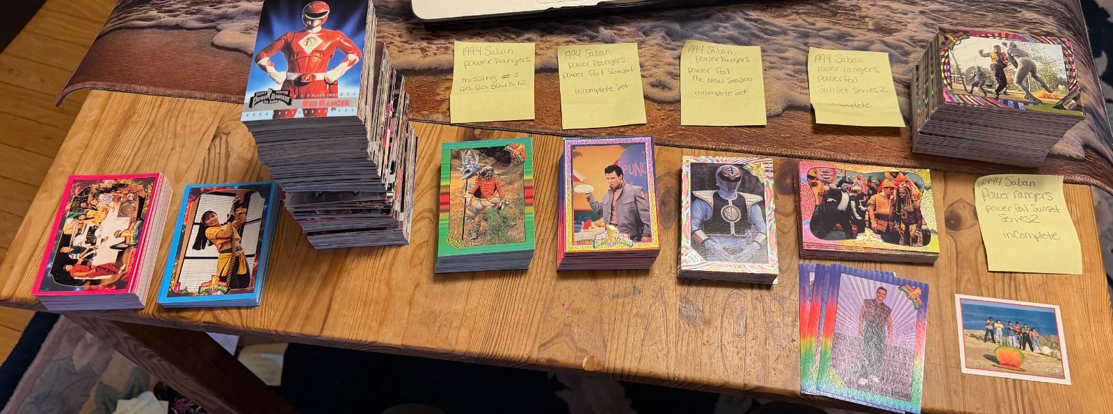 Huge Vintage POWER RANGERS Partial SET Lot of 600 assorted cards w/ Foils etc