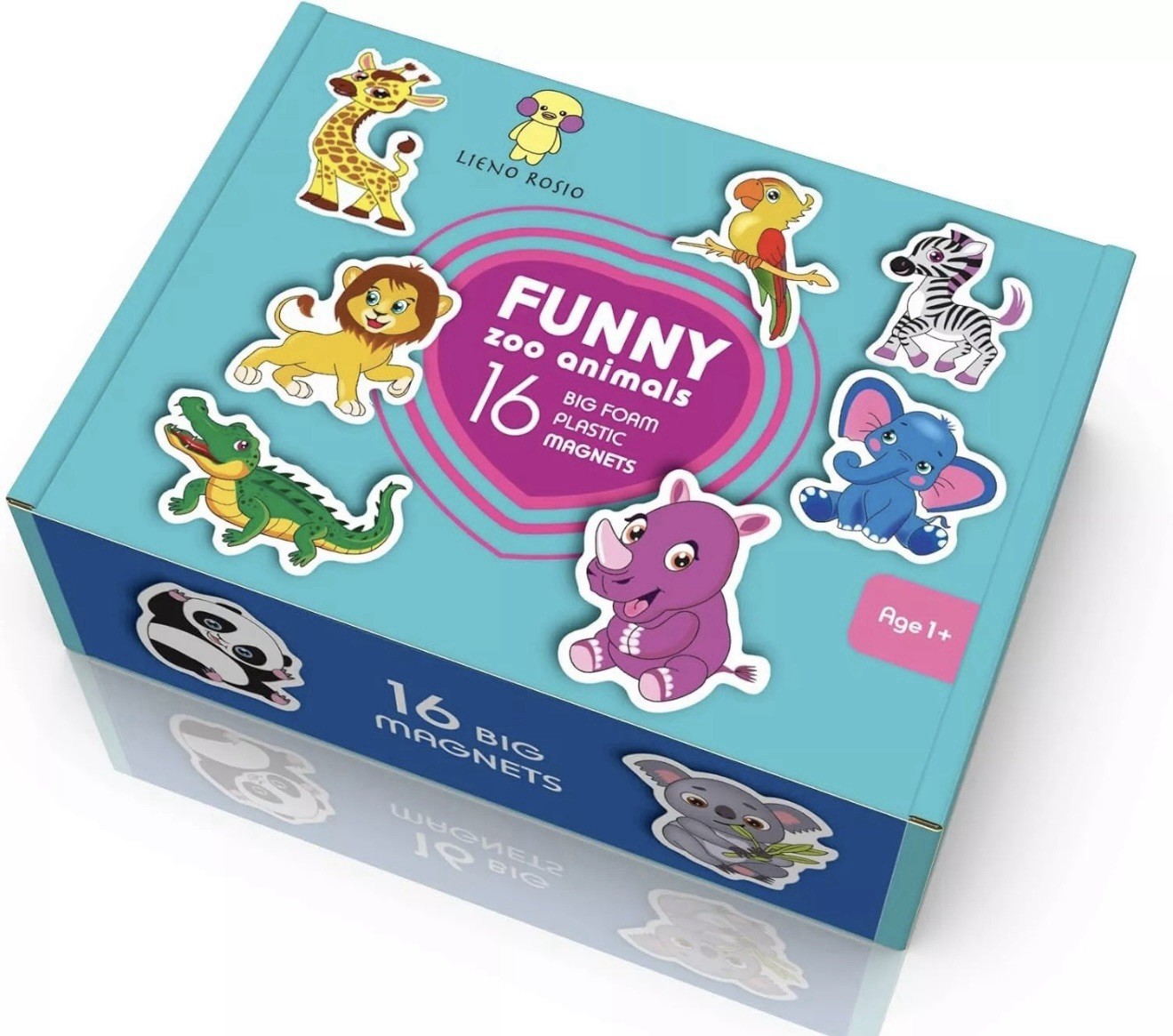 Zoo Animal Refrigerator Magnets for Kids – Educational Learning Toys, 16PCS