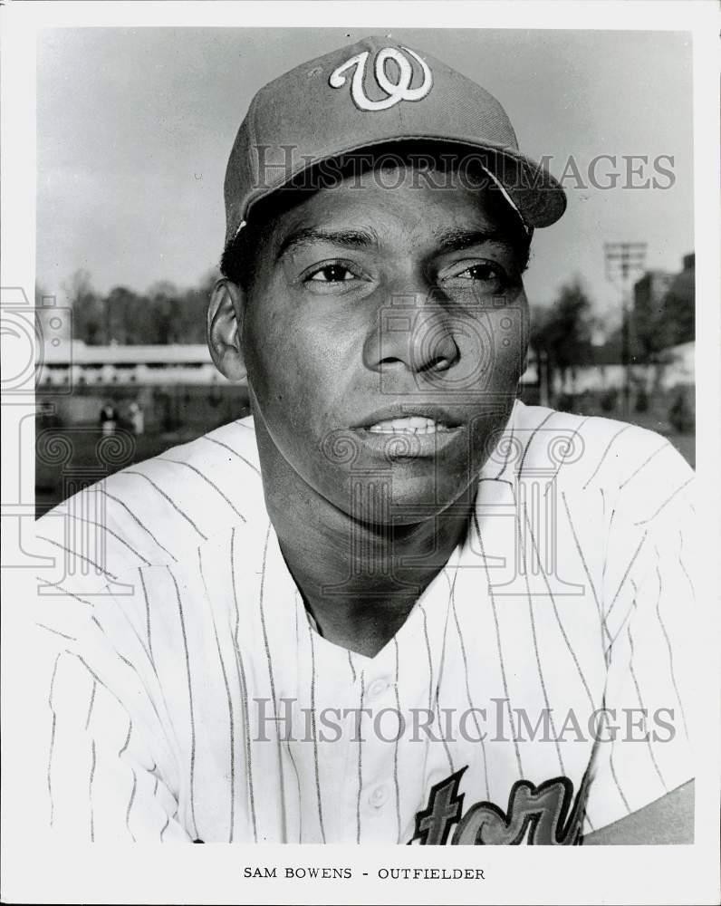 1968 Press Photo Outfielder Sam Bowens, Washington Senators Baseball - kfx12126
