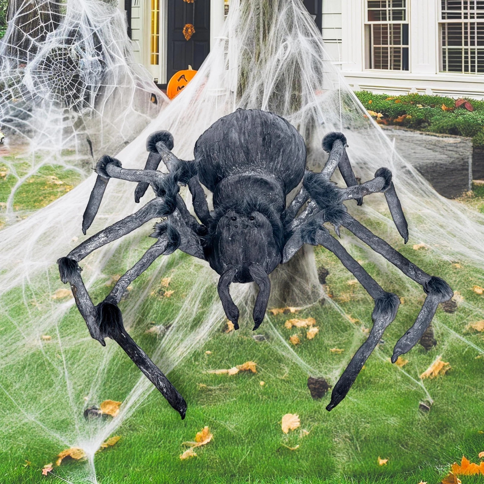 JOYIN Halloween Outdoor Decorations Giant Spider, 45” Scary 45 inch, Black
