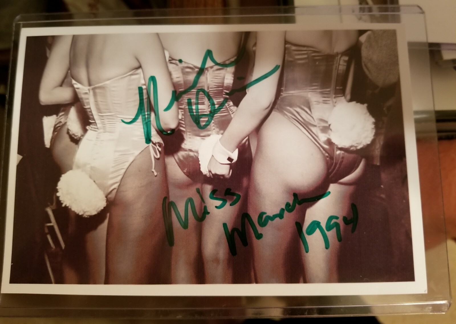 Neriah Davis Autograph With Miss March 1994,  4x6 Photo 