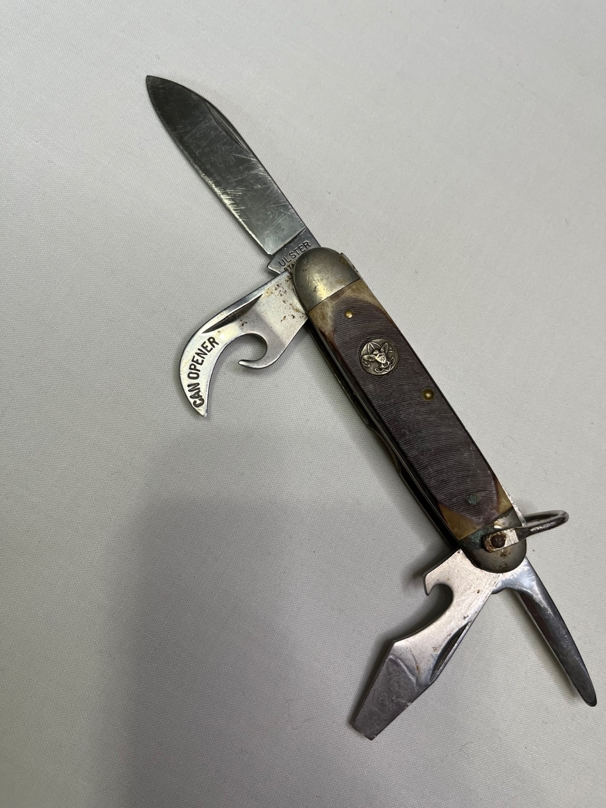 Vintage Ulster Boy Scouts of America Official Scout Pocket Knife 4 Tool USA