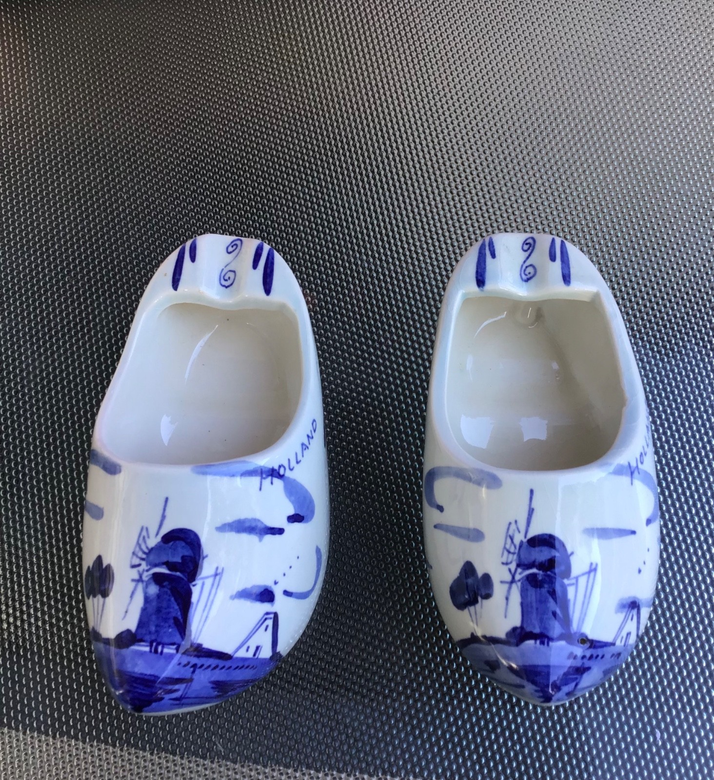 Vintage Delft Blue And White Ceramic Dutch Clogs/Ashtray/Made in Holland/Decor