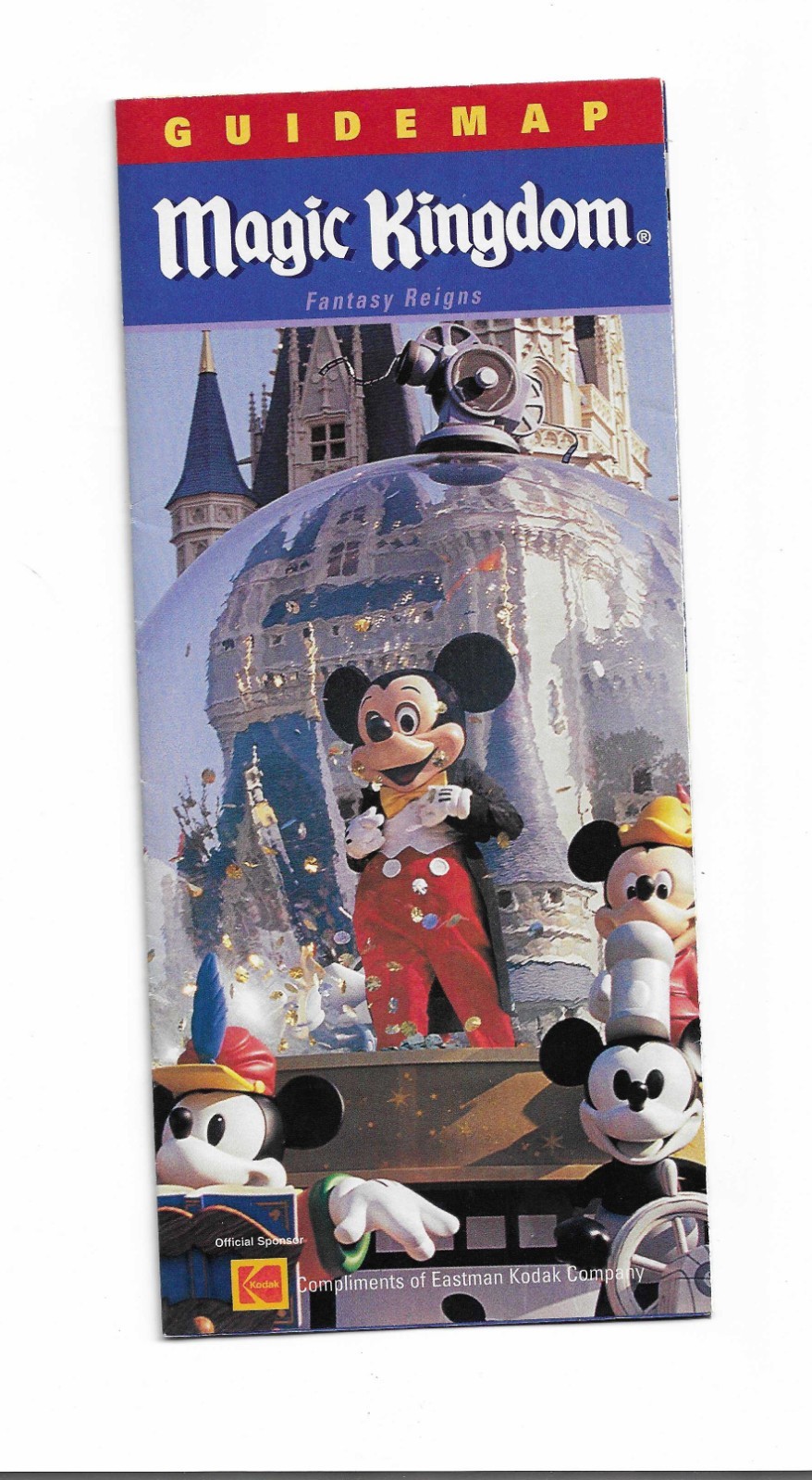 Vintage Walt Disney World Magic Kingdom 2001 Guide Map