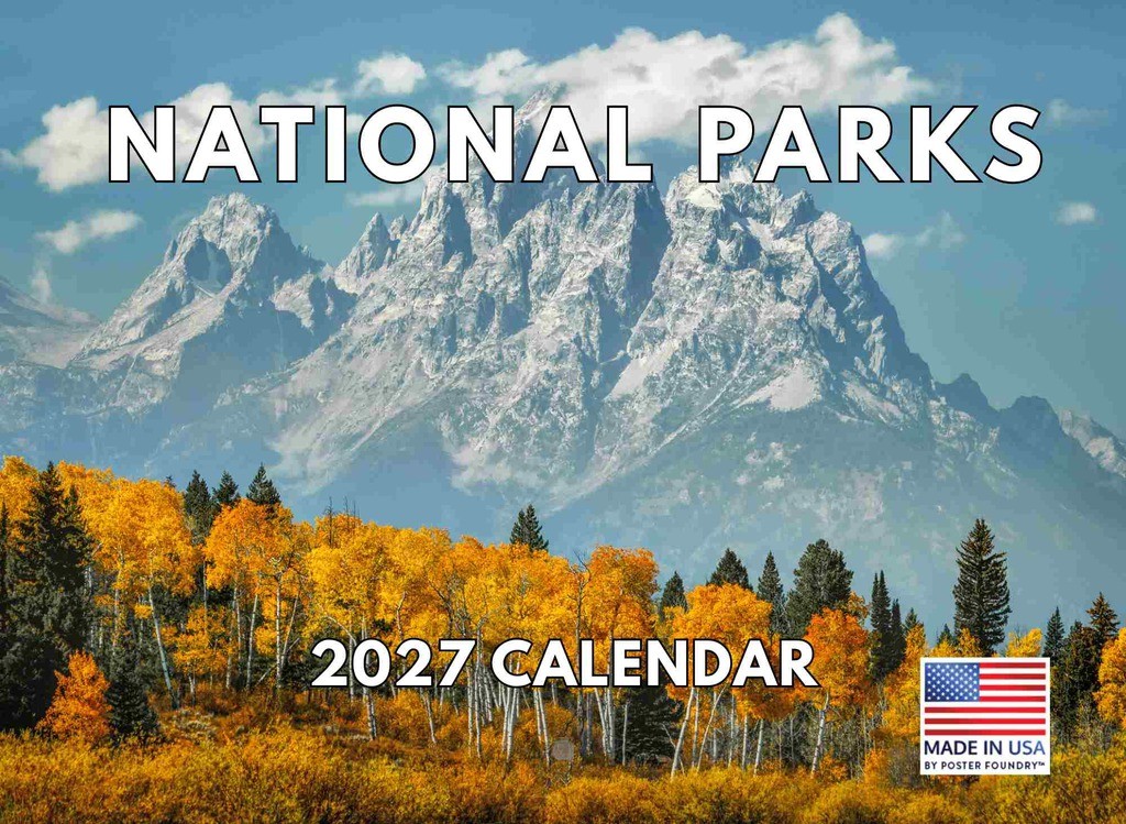 National Parks Calendar 2027 Park Gifts Monthly Wall Nature