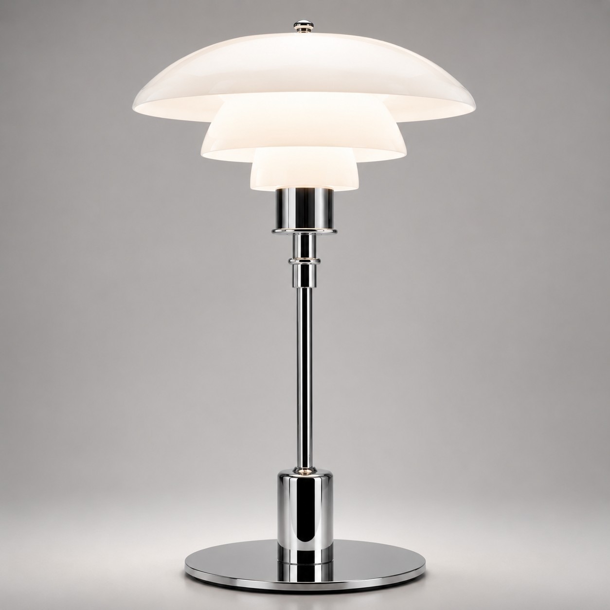 Art Deco Chrome Table Lamp Bauhaus Inspired Modern Luxury Accent Lighting