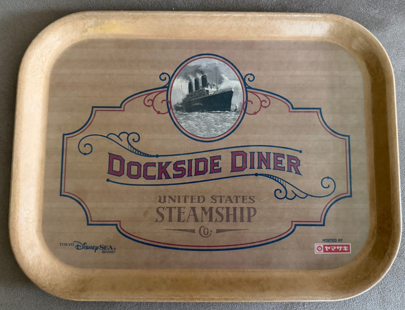 Tokyo DisneySea Park Used Authentic Tray Dockside Diner RARE Disney Disneyland