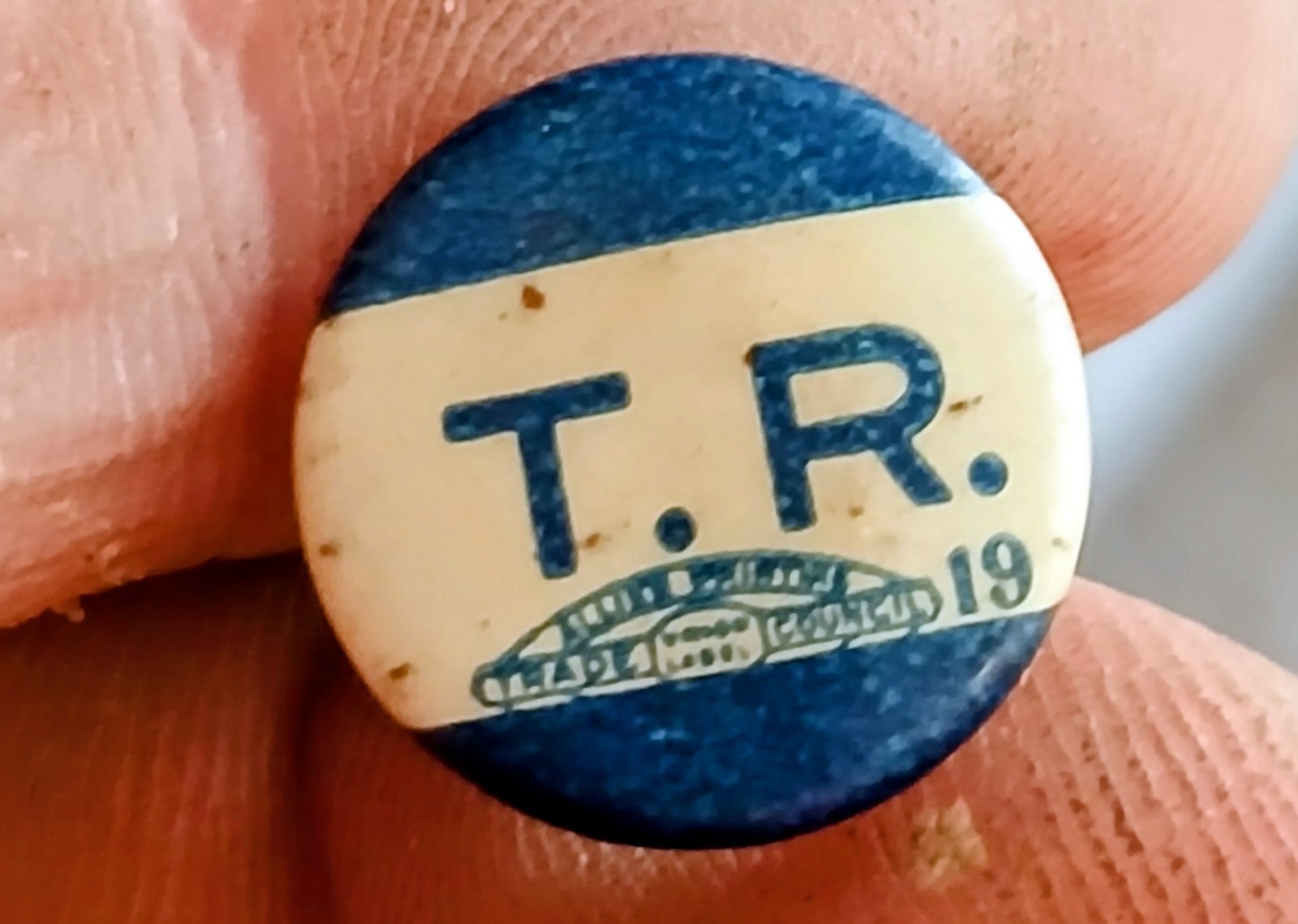 1912 Theodore Roosevelt Button TR Progressive Bull Moose Party campaign