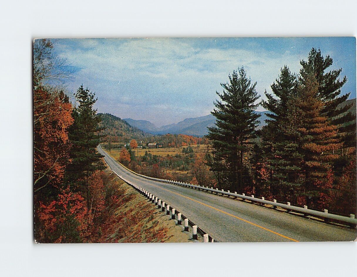 Postcard Road Scene Greetings from Hill New Hampshire USA