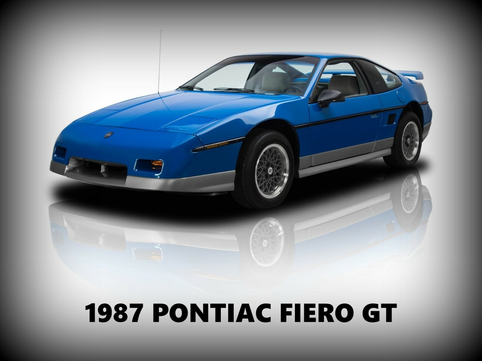 1987 Pontiac Fiero GT in Blue NEW Metal Sign: Pristine Condition