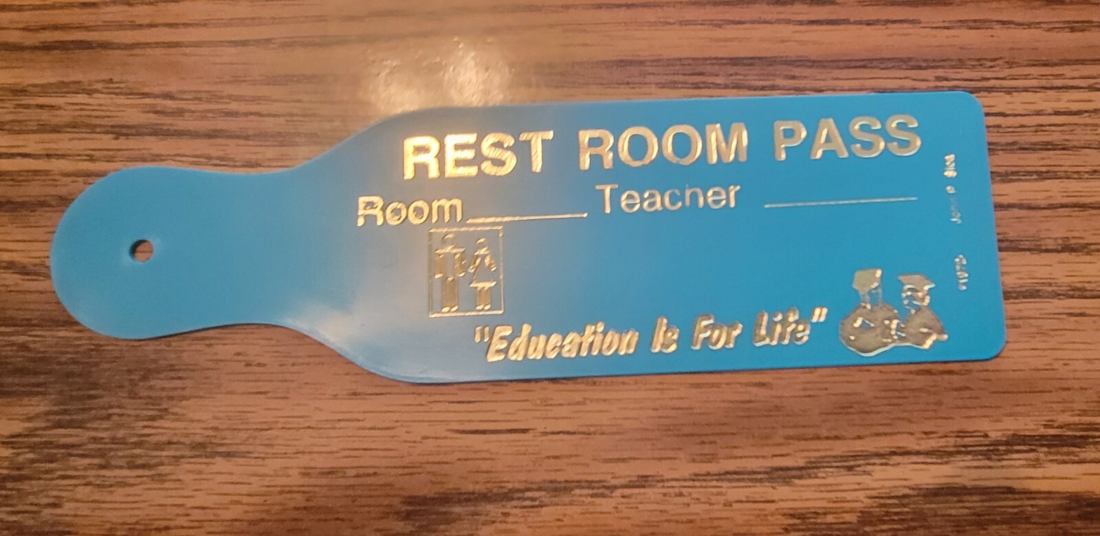Vintage Restroom School Pass 1972