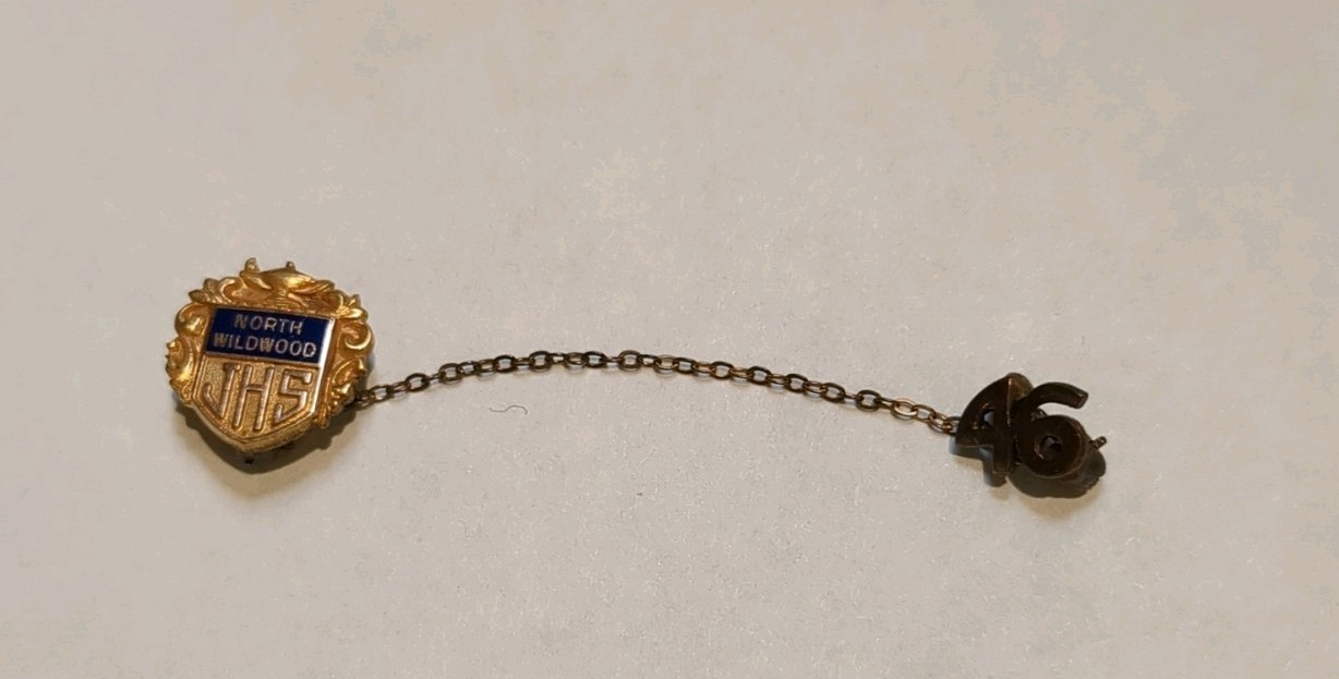 Vintage 1946 North Wildwood Junior High School NJ 1/2 Inch Lapel Pin