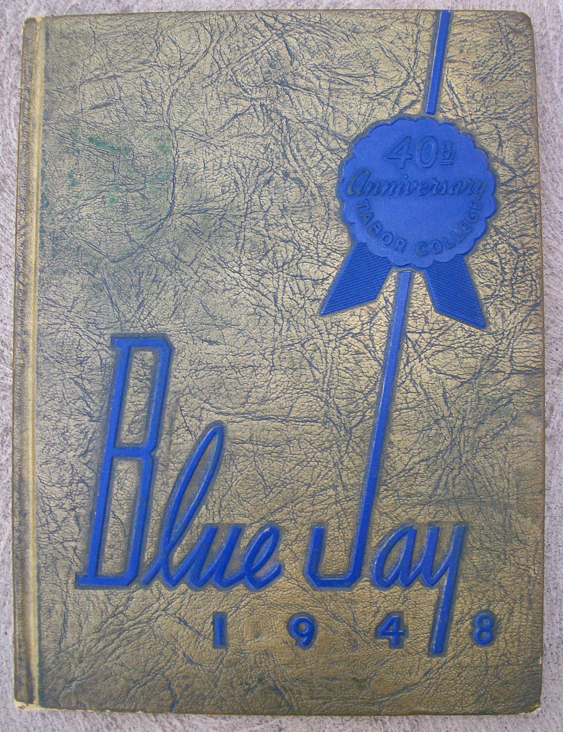 Vintage 1940s Yearbook Kansas College \'48 Midwestern Post World War II Hardcover