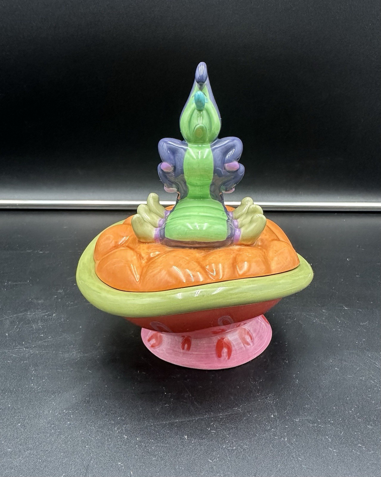 Disney Alice in Wonderland Absolem Caterpillar  Ceramic Sugar Bowl Tea Set EUC 