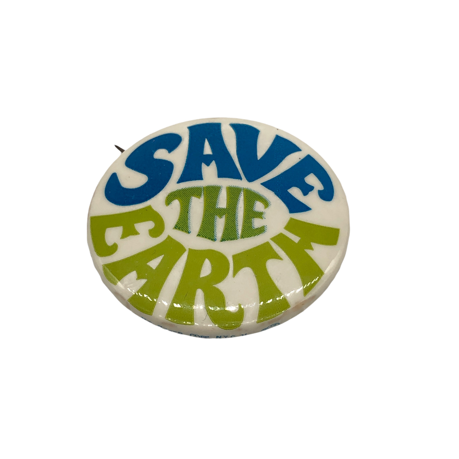 Save The Earth Peace Love Counter Culture Vintage Pinback Button 1.5\