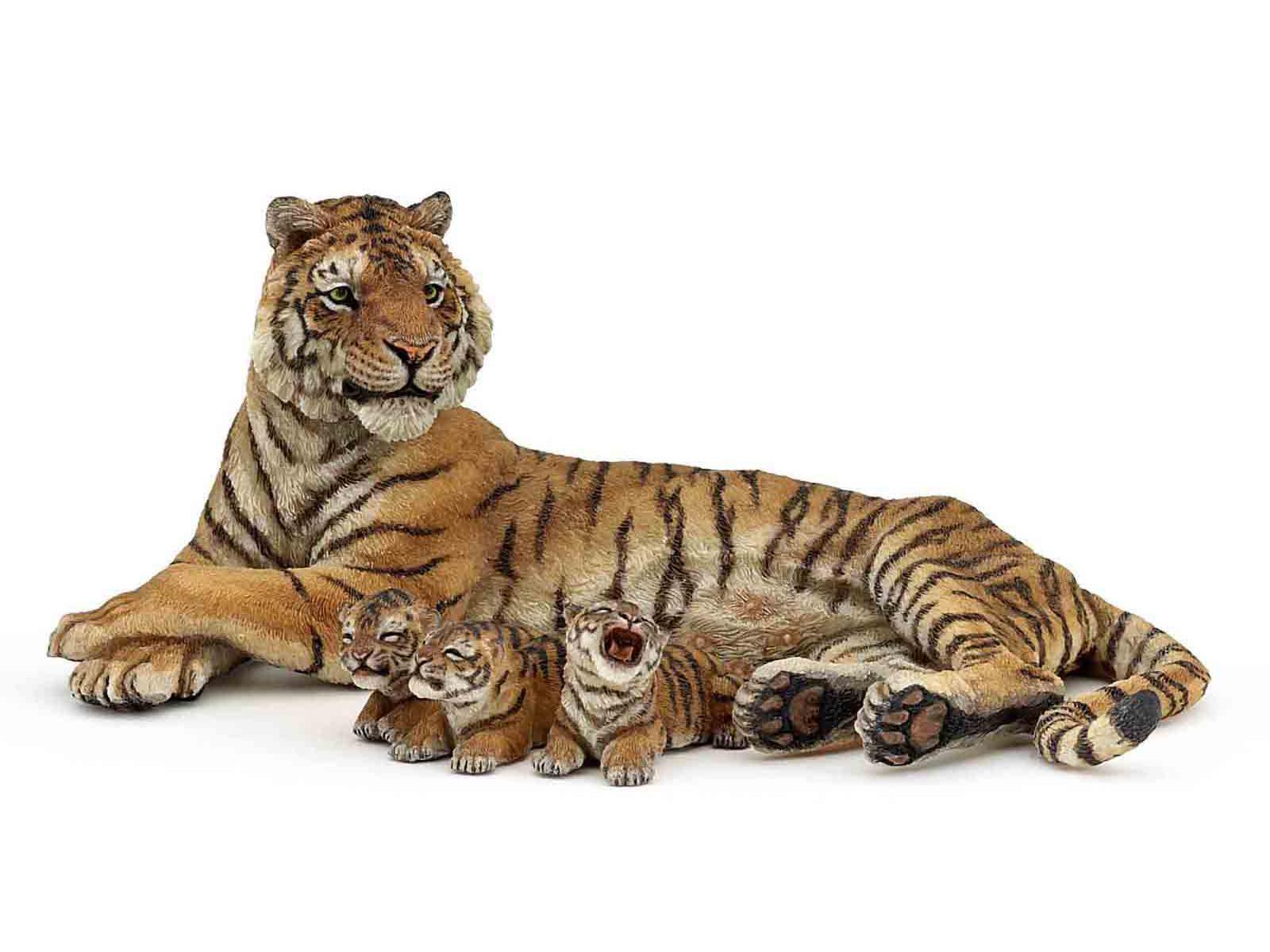 NEW PAPO 50156 Lying Tigress Nursing Tiger Cubs - RETIRED