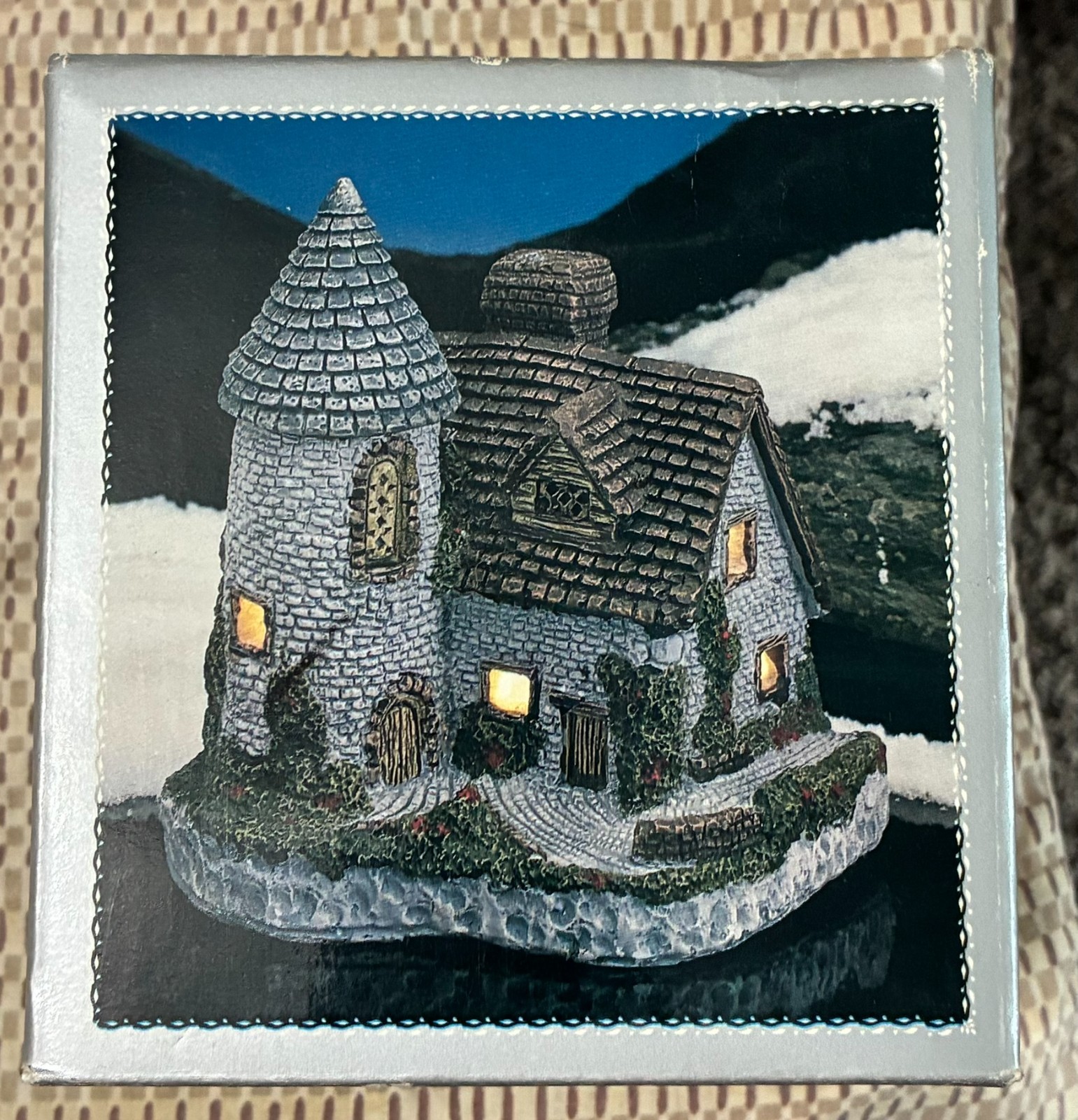 Vtg Lighted Cottage Charmers English Village House Handpainted Handcrafted Works