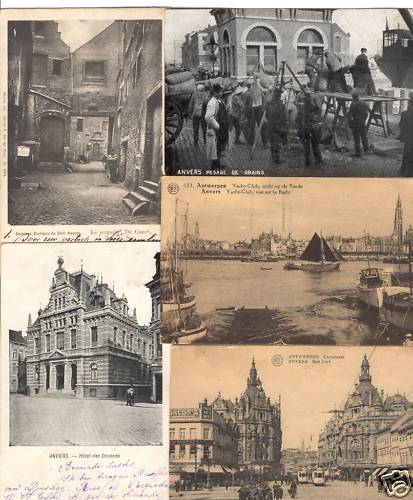 ANTWERP ANTWERP Belgium 243 Vintage Postcards pre-1940 (L4181)