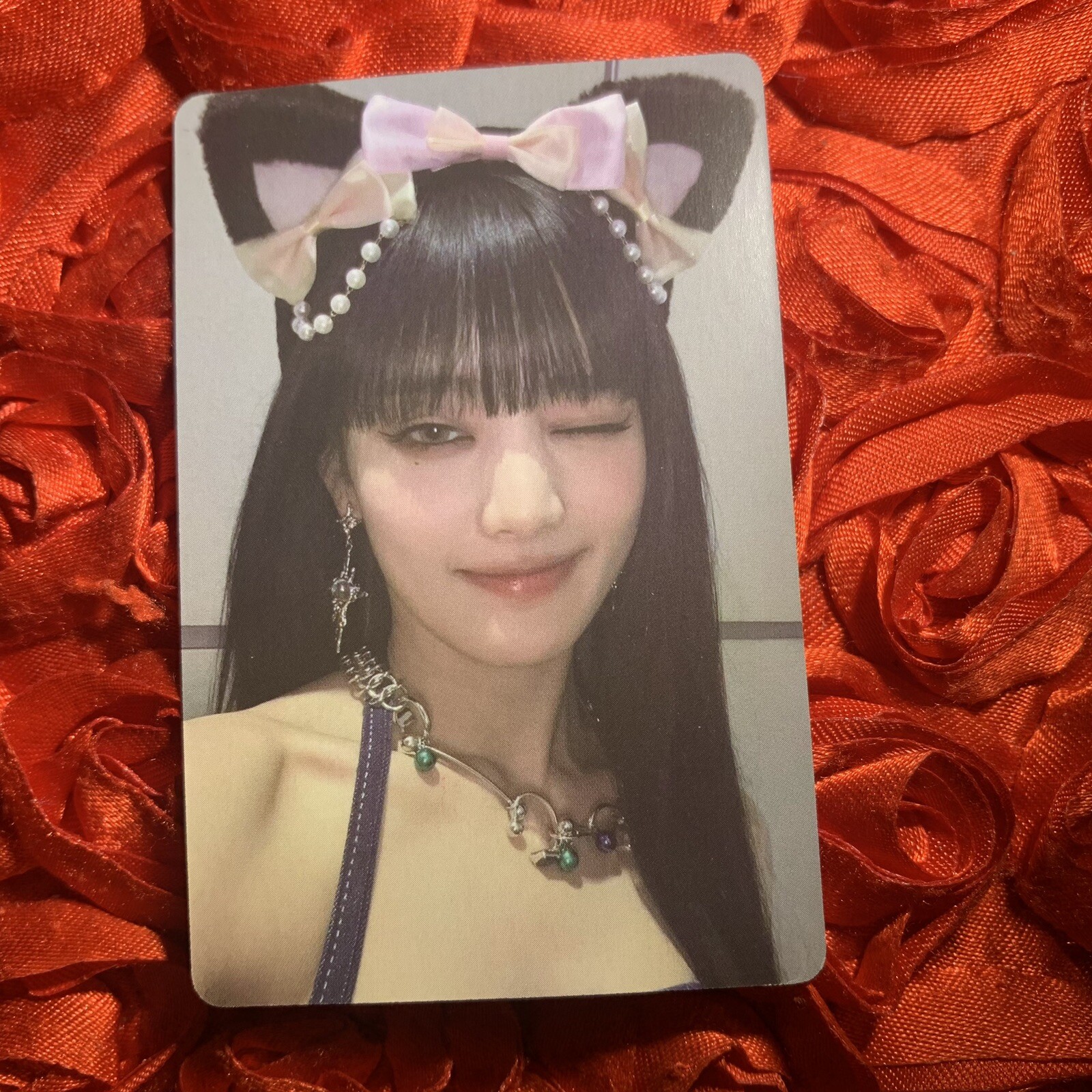 Minnie (G)I-DLE Crown Edition Celeb K-POP Girl Photo Card Black Cat Kitty