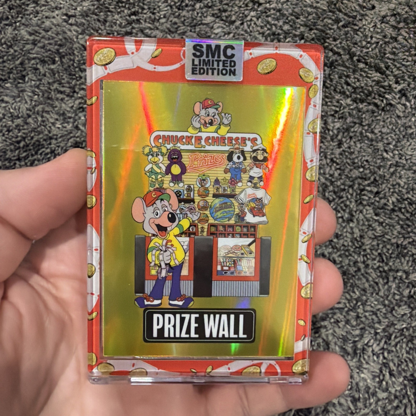 2025 SMC Chuck E. Cheese Prize Wall Gold P-4 # /10 Rare Limited Edition