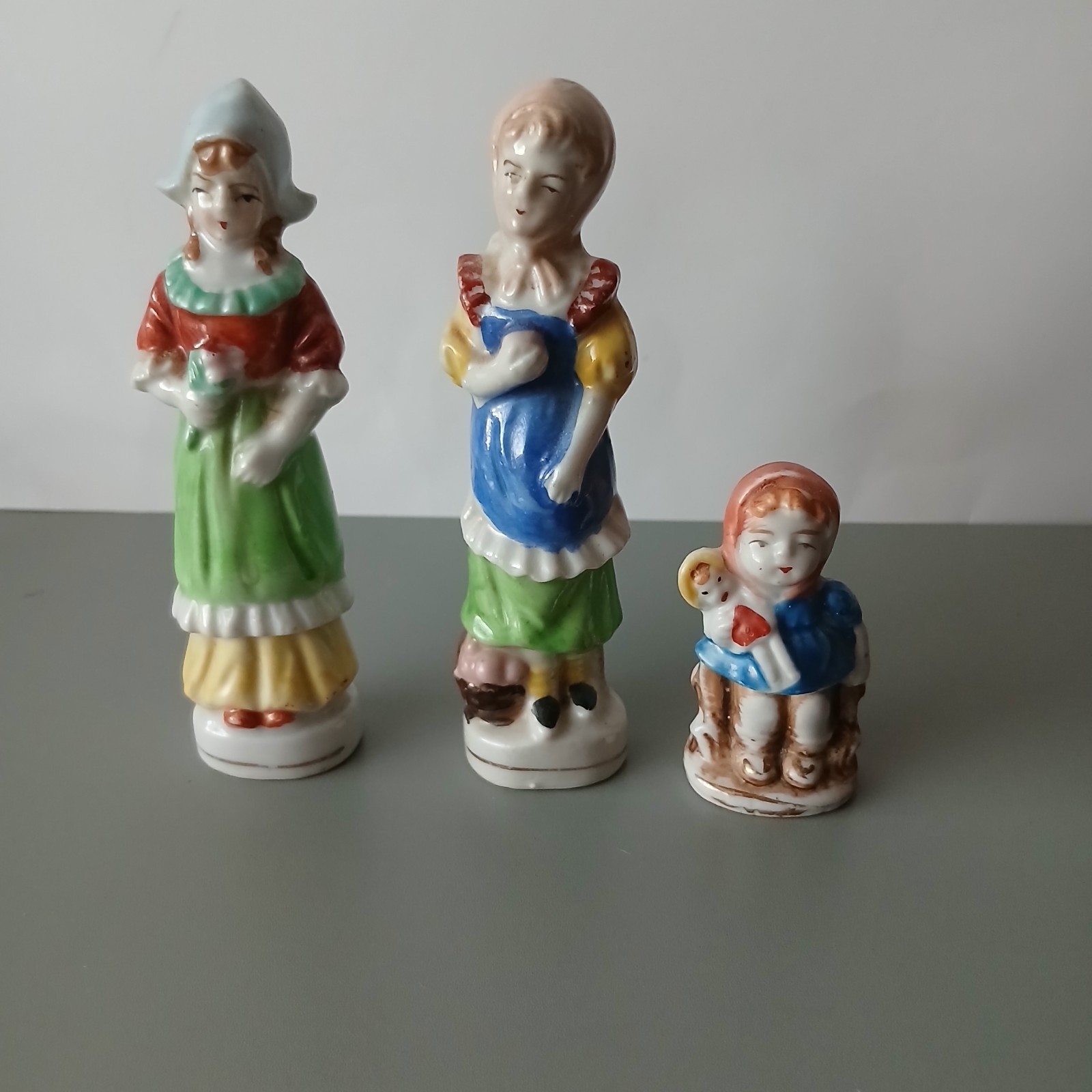 Vintage Made In Occupied Japan Porcelain Figurines Lot Of 3.