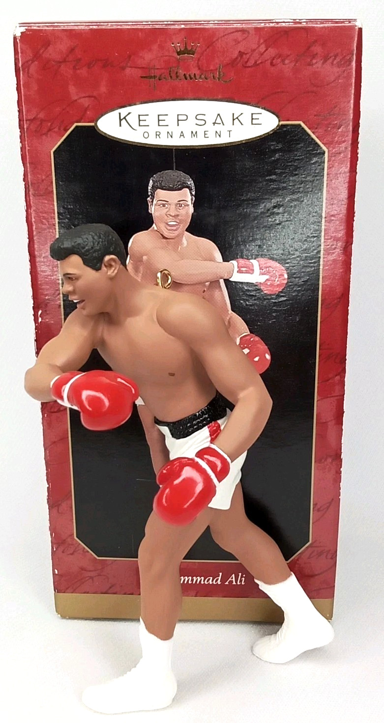 Vintage 1999 Muhammad Ali Hallmark Christmas Ornament With Original Box