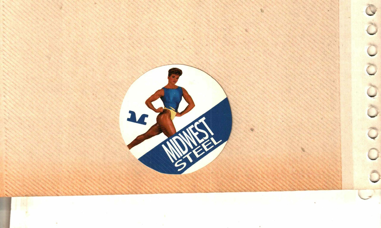 NICE WOMAN OLD MIDWEST STEEL COAL MINING STICKERS # 282 NICE WOMAN OLD MIDWEST STEEL COAL MINING STICKERS # 282