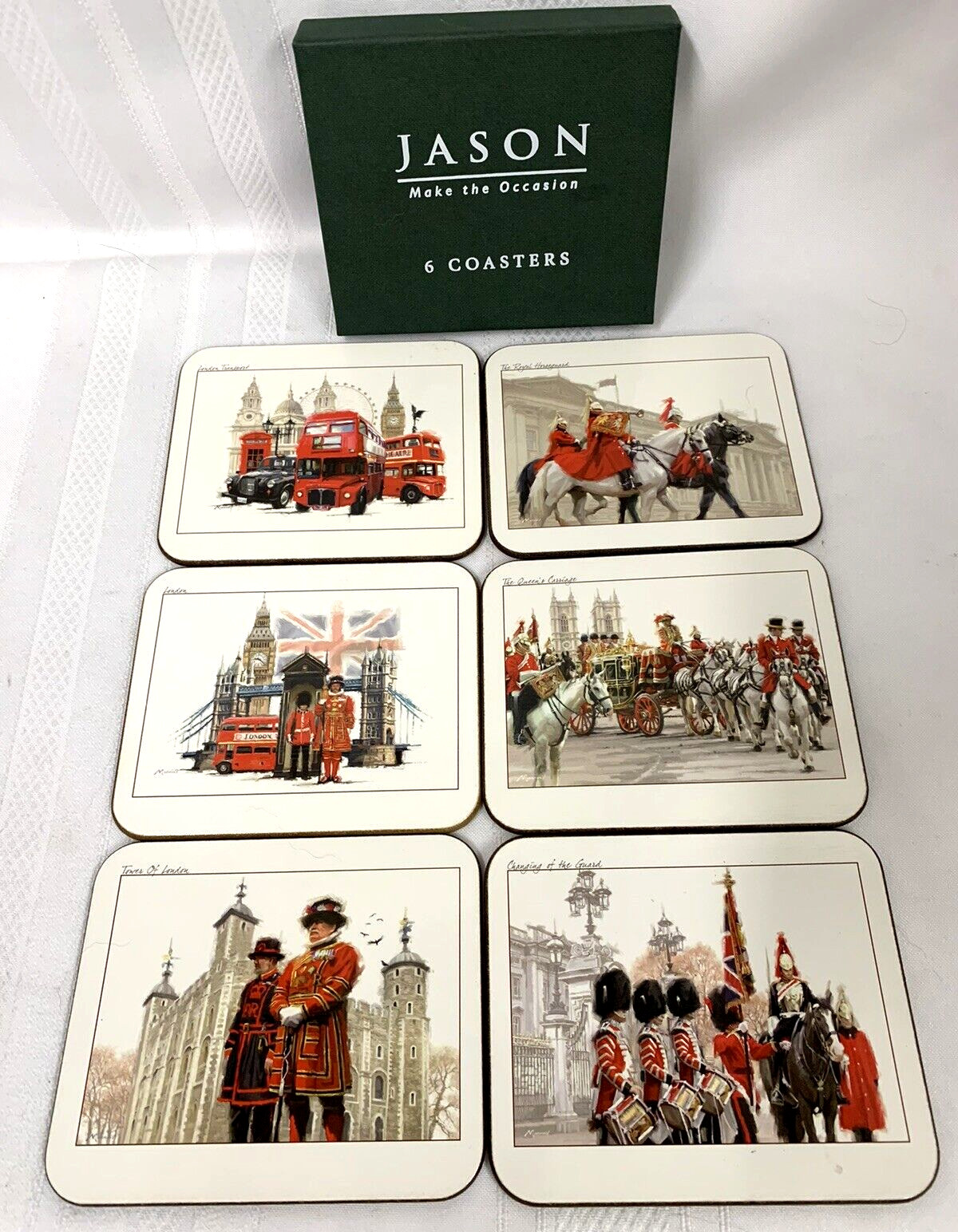 JASON COASTERS ~ London Multiview Scenes ~ Set of 6 ~ NEW - Open Box JASON COASTERS ~ London Multiview Scenes ~ Set of 6 ~ NEW - Open Box